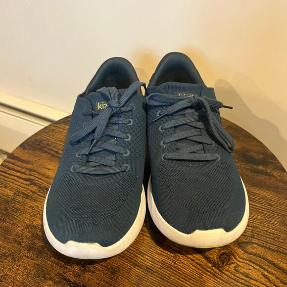 Kizik Shoes Lima Slip On Sneaker Hands Free Lace Up Teal Blue Tidepool m10/w11.5 - Picture 3 of 5